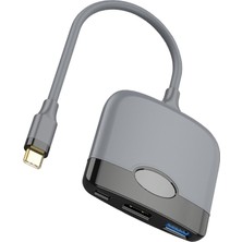 Sharplace Tip C Usb-C HDMI Adaptörü Dönüştürücü Hub Adaptörü Anahtar Aksesuarları Mavi Için (Yurt Dışından)