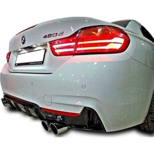 Omg Oto Bmw F32 4 Serisi M Performance Difüzör Piona Black 2014+  Abs Plastik