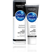 Pearl Drops Instant Natural -kömür Yeniliği ile Anında Etkili Beyazlatıcı,%93 Doğal Bileşenlerden Oluşan Diş Macunu 75ml