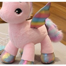 Sanlindou 40 cm Unicorn Peluş Oyuncak - Pembe (Yurt Dışından)
