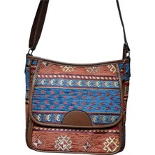 Kapadokya Hediyelik Otantik ve Kilim Desenli Goblen Omuz Çantası