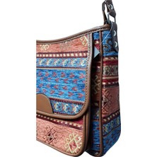 Kapadokya Hediyelik Otantik ve Kilim Desenli Goblen Omuz Çantası