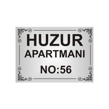 Apartman Isim Tabelası ,apartman Tabelası Apartman Girişi Isimliği ,(Gümüş Renkli Aliminyum Levha)