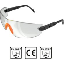 BADEM10 Baymax Iş Güvenlik Gözlüğü Koruyucu Silikonlu Çapak Gözlük S300 Şeffaf