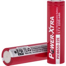 Power-Xtra 2200 mAh 3.7V Li-Ion Şarjlı Pil PX18650-22E Yüksek Performanslı Şarj Edilebilir