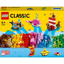 LEGO® Classic Yaratıcı Okyanus Eğlencesi 11018 - 4 Yaş ve Üzeri Çocuklar Için 6 Inşa Edilebilen Oyuncak Içeren Yapım Seti (333 Parça)