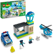 LEGO DUPLO® Kurtarma Polis Merkezi ve Helikopter 10959 - 2 Yaş ve Üzeri Için Polis Arabası ve Helikopter Içeren Oyuncak Yapım Seti (40 Parça)