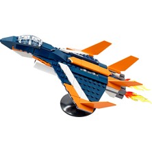 LEGO Creator 3’ü 1 Arada Süpersonik Jet 31126 - 7 Yaş ve Üzeri Çocuklar için Jet Uçağı, Helikopter ve Sürat Teknesi İçeren Oyuncak Yapım Seti (215 Parça)