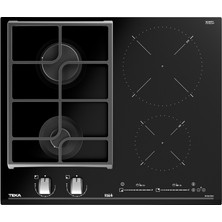 Teka Jzc 64322 Abc Bk Ankastre Kristal Cam Gazlı & Indüksiyonlu Ocak - Döküm Izgara - Siyah - 60 cm - 112570203