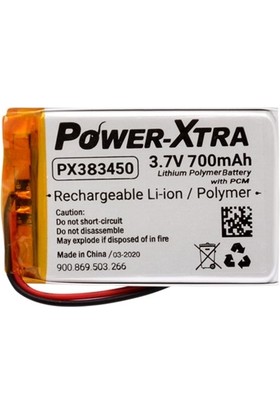 Power-Xtra PX383450 - 3.7V 700 Mah Li-Polymer PIL-DEVRELI-1.5A