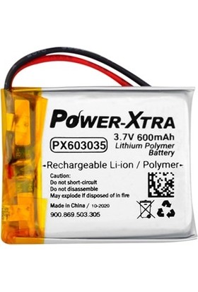 Power-Xtra PX603035 - 3.7V 600 Mah Li-Polymer Pil -DEVRELI-1.5A
