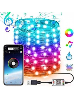 Polhammobile Polham 5 Metre Bluetooth Bağlantılı Telefon Ile Kontrol Edilebilen LED Lamba, Rgb Işıklı Süs Lambası