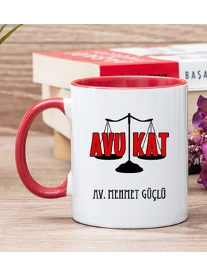 Hediye Dükkanı Kişiye Özel Avukat Kırmızı Kupa Bardak