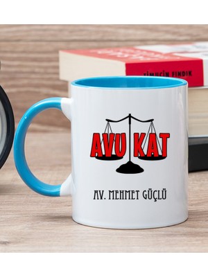 Hediye Dükkanı Kişiye Özel Avukat Mavi Kupa Bardak