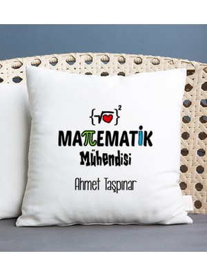 Hediye Dükkanı Kişiye Özel  Matematik Mühendisi Kare Yastık