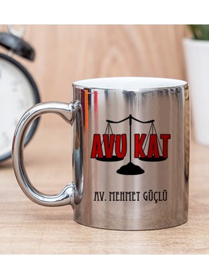 Hediye Dükkanı Kişiye Özel Avukat Silver Kupa Bardak