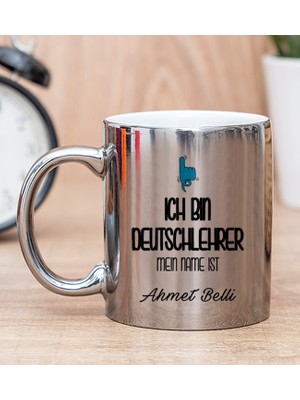 Hediye Dükkanı Kişiye Özel Erkek Almanca Öğretmeni Silver Kupa Bardak
