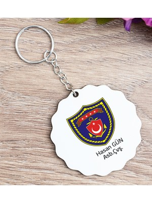 Hediye Dükkanı Kişiye Özel  Deniz Kuvvetleri Ahşap Anahtarlık