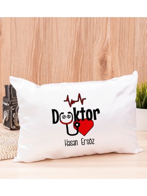 Hediye Dükkanı Kişiye Özel  Doktor Dikdörtgen Yastık