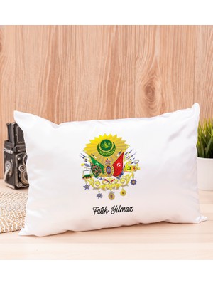 Hediye Dükkanı Kişiye Özel  Osmanlı Armalı Dikdörtgen Yastık