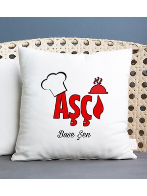 Hediye Dükkanı Kişiye Özel  Aşçı Kare Yastık