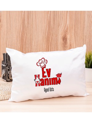 Hediye Dükkanı Kişiye Özel  Ev Hanımı Dikdörtgen Yastık