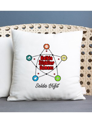 Hediye Dükkanı Kişiye Özel  Halkla Ilişkiler Uzmanı Kare Yastık