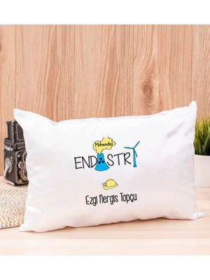 Hediye Dükkanı Kişiye Özel  Endüstri Mühendisi Dikdörtgen Yastık
