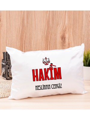 Hediye Dükkanı Kişiye Özel  Hakim Dikdörtgen Yastık