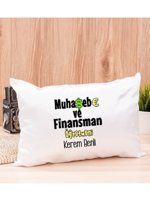Hediye Dükkanı Kişiye Özel  Muhasebe ve Finansman Öğretmeni Dikdörtgen Yastık