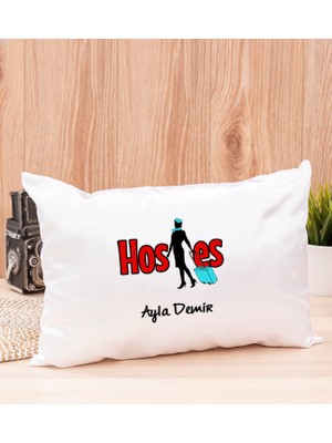Hediye Dükkanı Kişiye Özel  Hostes Dikdörtgen Yastık