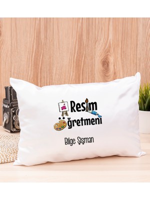 Hediye Dükkanı Kişiye Özel  Resim Öğretmeni Dikdörtgen Yastık