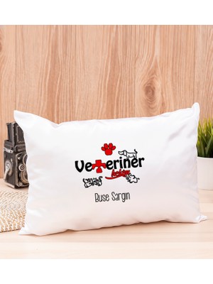 Hediye Dükkanı Kişiye Özel  Veteriner Hekim Dikdörtgen Yastık