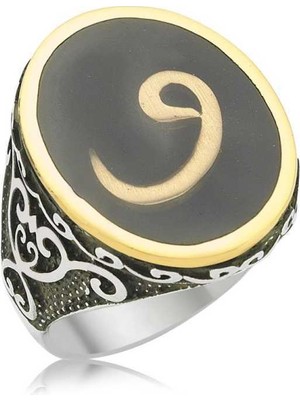 Gumush Gümüş Vav Harfi Erkek Yüzük