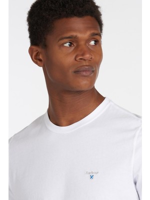 Barbour Tartan Sports T-Shirt WH11 White