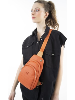 Benetton Kadın Vücut Çantası Turuncu-A.camel BNT614