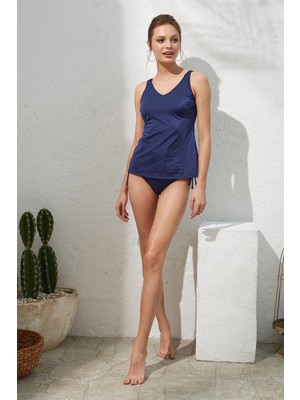 Pierre Cardin Lima V Yaka Sürgülü Tankini Lacivert 221502