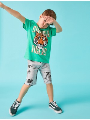 Koton Erkek Çocuk Hayvan Baskılı Şort