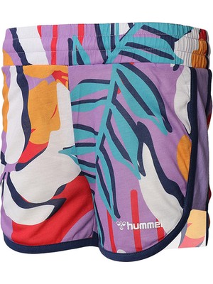 Hummel 931408-2102 Regular Fit Baskılı Mor Kız Çocuk Şort