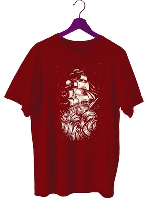 Bluu Wave Spor T-Shirt Bisiklet Yaka