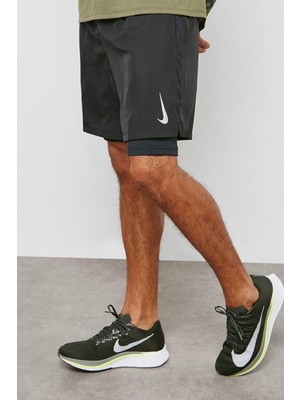 Nike Challenger7 2 In 1 Running Shorts Taytlı Siyah Koşu Şortu