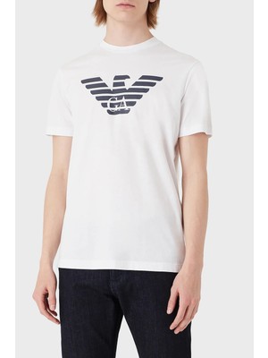 Emporio Armani Pamuklu Baskılı Regular Fit Bisiklet Yaka T Shirt Erkek T Shirt 8N1TN5 1jpzz 0147