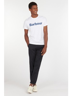 Barbour Logo T-Shirt WH51 Whıte/Ta