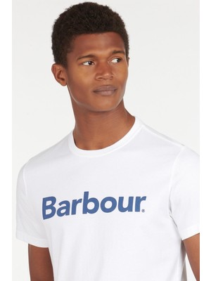 Barbour Logo T-Shirt WH51 Whıte/Ta