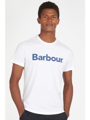 Barbour Logo T-Shirt WH51 Whıte/Ta