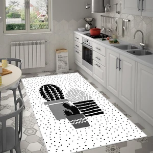 West Home Dijital Baskı Yıkanabilir Kaymaz Taban Salon Halısı Mutfak Halısı Yolluk ve Banyo Paspası