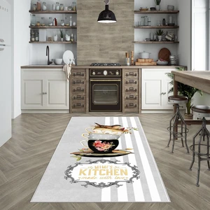 West Home Dijital Baskılı Yıkanabilir Kaymaz Taban Mutfak Halısı