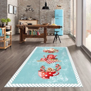 West Home Dijital Baskılı Yıkanabilir Kaymaz Taban Mutfak Halısı