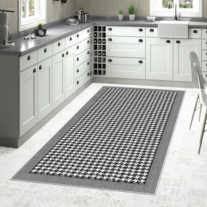 West Home Home Dijital Baskı Yıkanabilir Kaymaz Taban Salon Halısı Mutfak Halısı Koridor Halısı