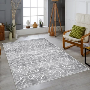 West Home Dijital Baskılı Yıkanabilir Kaymaz Deri Tabanlı Halı